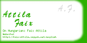 attila faix business card